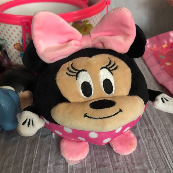 DISNEY lot of 7 Minnie toys-Drum set Baby comfort blanket rattle activity toys - Picture 7 of 16